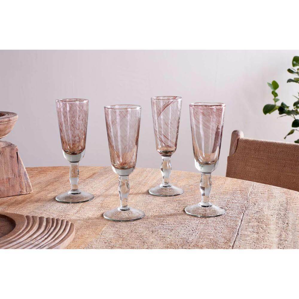 Nkuku Llanera Champagne Glass Plum